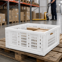 Caisse en plastique rectangulaire pliable et épaissie pour le stockage logistique - Durable, empilable et pratique