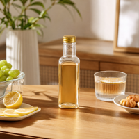 Bouteille Miniature Carrée en PET de 50 ml, Surface Givrée, Anti-Fuite, Bouchon à Vis, Finition Mate, Scellée, pour Jus, Eau Minérale, Champagne - Vente en Gros