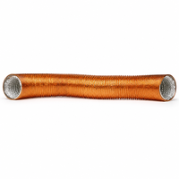 Conduit d'air spiralé en aluminium flexible industriel de 100 mm x 3 m, conception chinoise pour systèmes CVC extérieurs, hôpitaux, écoles et cantines