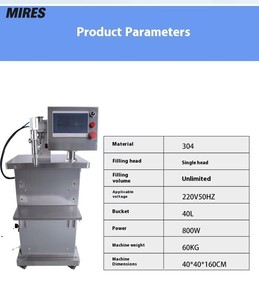Khí nén bơm bánh răng bán tự động dán điền máy với servo Định lượng tự mồi 0.2% Độ chính xác 30-50bpm - Product Image 2