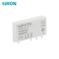 Relay Subminiatur Tipis Tertutup Elektromagnetik SiRON Y910 dengan LED 6A 12v 5v 24v, Relay Relai Din Rail dan Soket