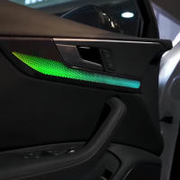 Kit de Iluminación Ambiental de 64 Colores para Auto, Material ABS, 12V, OEM Mejorado, para Modelos Audi A4L B9 2017-2025, Accesorios de Iluminación LED de Alta Calidad