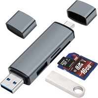 Lector de Tarjetas Micro SD SYONG USB3.0/Tipo-C Compatible con MacBook, Computadoras Portátiles, Teléfonos Tipo-C y Más
