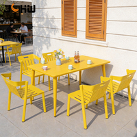 Chaise de salle à manger d'extérieur empilable en aluminium, résistante à la rouille, pour événements, restaurants et cafés – Vente directe usine