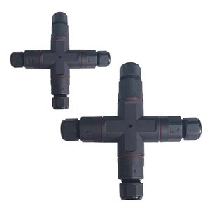 2 Conectores Impermeables IP68 Niquelados, Unión Sin Tornillos de 3 Pines para LED, Cable Eléctrico de 150x30mm con Tamaño de 6-12mm - Product Image 2