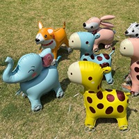 Ballons en aluminium animaux marcheurs mignons avec roues pour cadeaux d'anniversaire et décorations d'anniversaire pour enfants