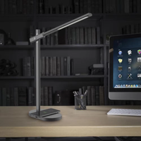 Protection des yeux Apprentissage Charge Lampe de bureau Apprentissage de la lecture en alliage d'aluminium Pliante Métal Charge sans fil Lampe de bureau