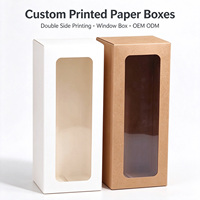 Boîtes en papier personnalisées OEM ODM, impression recto-verso, boîte d'emballage avec fenêtre, finitions mates et brillantes, vente en gros