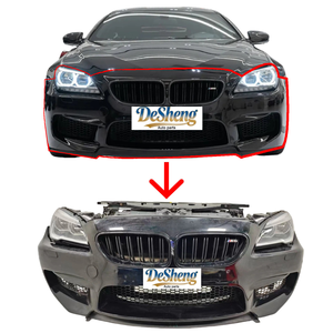 Pare-chocs avant, phares LED, calandre, radiateur, volets de calandre, très résistants, pour <span class=keywords><strong>BMW</strong></span> Série 6 640i, <span class=keywords><strong>M6</strong></span>, F06, F12, F13. <span class=keywords><strong>Prix</strong></span> bas. - Product Image 1