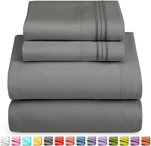 Bộ ga trải giường Home 4 món chất liệu microfiber dành cho giường <span class=keywords><strong>King</strong></span>, bao gồm chăn và bộ đồ giường - Product Image 3