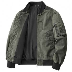 Chaqueta Nueva para Hombre, Cálida, de Algodón, Corta, Informal, con Cuello de Béisbol, Estilo Americano, para Primavera y Otoño - Product Image 3