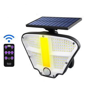 Lampe solaire extérieure 160 LED, éclairage de sécurité solaire avec 3 modes, tête d'éclairage réglable pour garage, jardin, cour - Product Image 1