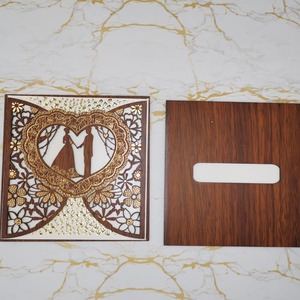 Nhà Máy Yiwu Trực Tiếp Để Bán Độc Đáo Tùy Chỉnh Thanh Lịch Sang Trọng Bằng Gỗ Thiệp Mời Đám Cưới Với Chất Lượng Tốt - Product Image 2