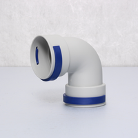 PE 90 °   Coude de ventilation rond pour l'installation de conduites de ventilation d'air frais CVC