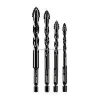 Nouvelles forets en acier au tungstène à 4 lames dentelées excentriques, accessoires pour machine à découper les carreaux/le verre