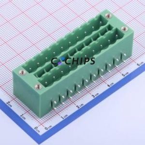 KF2EDGKRHM-5.0-2*10P Plug-in Terminal Block Bent Lead Through Hole,P=5mm Board-to-Board / Socket - Closed Screw Fixing 2x10P 5mm - Product Image 1