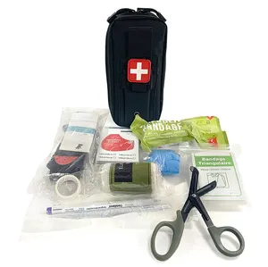 आउटडोर के लिए कस्टम छोटे काले ऑक्सफोर्ड कपड़े की प्राथमिक चिकित्सा किट इफाक पाउच आर्मी मेडिकल टैक्टिकल ग्रेड प्राथमिक चिकित्सा बैग का निर्माण करें