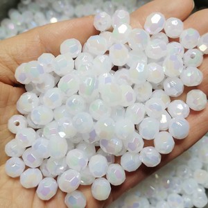 Perline Ingrosso in Plastica Acrilica 500g/Busta 6mm 8mm 10mm Perline Sfaccettate Trasparenti Cristalli Acrilici Pendenti per Creazione Borse - Product Image 3