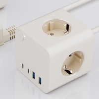 Multiprise intelligente 2026 à 3 prises pour bureau, avec ports USB-C PD 25W et interrupteur européen, pour usage domestique