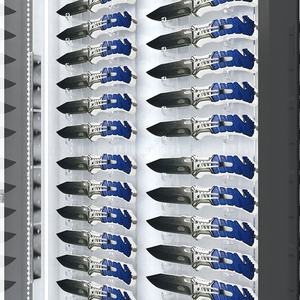 Vitrina Giratoria de 4 Lados con Cuchillas, Luces LED y Cerradura, Puerta de Acrílico, Base de Metal, para Tienda de Armas y Equipo Táctico - Product Image 5