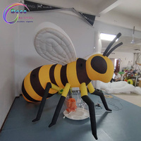 Modèle d'abeille gonflable géant personnalisé pour jardin, parc à thème, événement, publicité extérieure, décoration