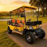 Voiturette de golf électrique 4 places en gros 60V 30-50Km/h pour parcours de golf, complexe hôtelier, tourisme, avec logo personnalisé OEM, cadre en acier et carrosserie en ABS