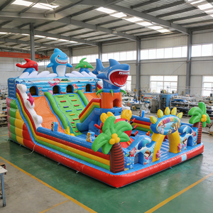 Castillo Inflable Comercial de Dinosaurios Superhéroes con Toboganes Dobles, Material de PVC, Capacidad <span class=keywords><strong>para</strong></span> 50 Personas, Cama Elástica <span class=keywords><strong>para</strong></span> Niños - Product Image 2