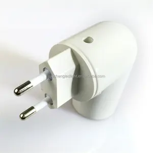 On/Off Button EU Plug to bulb holder E27 Female Socket Long Life E27 Plastic Lamp Holder With Switch Socket