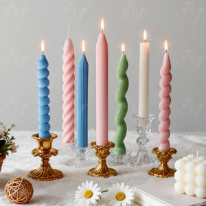 Moule en silicone de qualité alimentaire 2026 pour bougies torsadées transfrontalières, à rayures longues, pour bougies colonne ondulées DIY, écologique et compatible lave-vaisselle - Product Image 3