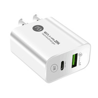 Cargador de Teléfono Rápido con Doble Puerto USB C+USB A QC 3.0 PD 20W, Precio de Fábrica, Gran Venta