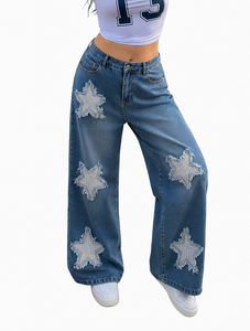 Custom High Waist Wide Leg Jeans <b>Women</b> Casual Loose <b>Baggy</b> Denim Pants Vintage Straight Leg Boyfriend <b>Trousers</b> Streetwear Bottoms - Product Image 1