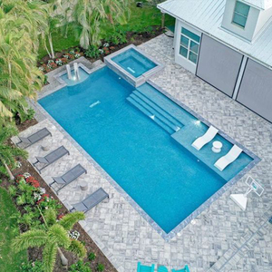 อุปกรณ์เสริมไฟเบอร์กลาสทรงกลมที่ยอดเยี่ยมสำหรับขาย! ใหม่กรอบสระว่ายน้ำสำเร็จรูปรูปสี่เหลี่ยมผืนผ้า-เสน่ห์เต็มรูปแบบ - Product Image 5