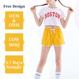 Pantalones cortos para correr, recién llegados, pantalones cortos de verano elásticos transpirables personalizados para niñas, bicicleta corta de alta calidad para correr de 3 a 10 años - Product Image 2