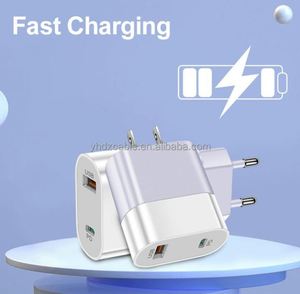 Manufacturer Wholesale <b>Type</b>-<b>C</b> Ports Charging Desktop & Travel Wall Charger with <b>USB</b> Ports 12W US/EU Plug - Product Image 6