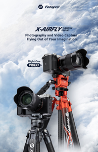 Trípode de Viaje de Fibra de Carbono <span class=keywords><strong>Fotopro</strong></span> X-Airfly FALCAM F38, Trípode de Liberación Rápida con Tornillo Extensible de 1/4, Trípode de 1.6M con Rótula de 1/4 - Product Image 2
