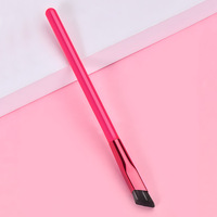 Pinceau à sourcils 3D populaire en gros avec poils synthétiques et manche en plastique, compatible crayon à sourcils, logo personnalisé