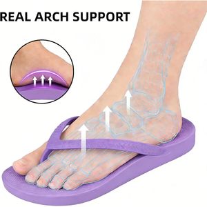 Chanclas YoveGxlthrea con Soporte de Arco y Agujeros para Playa, Piscina, Baño, Gimnasio, Suela de EVA para Mujer, Color Sólido, Punta Abierta - Product Image 4