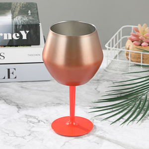 Stemmed <b>Wine</b> Glass Stainless Steel Insulated Red Party <b>Goblet</b> - Product Image 1