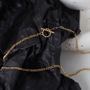 Nuevo Collar Largo y Grueso de Acero Inoxidable con Baño de Oro de 18K, Antideslustre, con Cierre OT, Cadena Curb, Joyería de Moda, Venta al por Mayor a Granel 2025 - Product Image 4