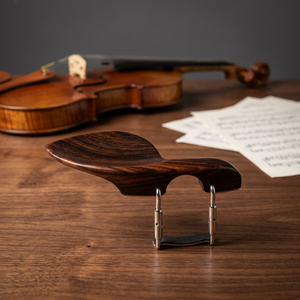 Poggiatesta per violino in legno di palissandro marrone, misura 4/4, fatto a mano, con morsetto, stile <span class=keywords><strong>Guarneri</strong></span> - Product Image 4