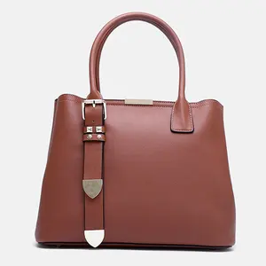 Hot Sale High Quality custom real leather women handbags genuine leather ladies tote office hand bag cross body bag