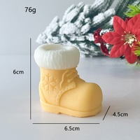 Bougies parfumées en forme de bottes de neige de Noël pour la décoration de la maison, bougie cadeau de Noël 3D