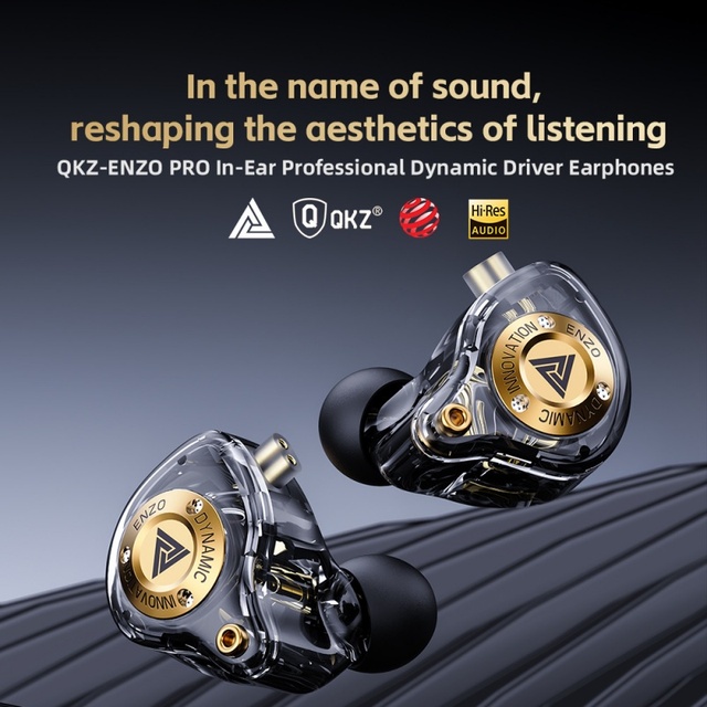Newest QKZ ENZO PRO 11MM Dynamic Drive Wired Earphone in Ear Music With Microphone Gaming Earbuds Audiophile 3.MM Headset