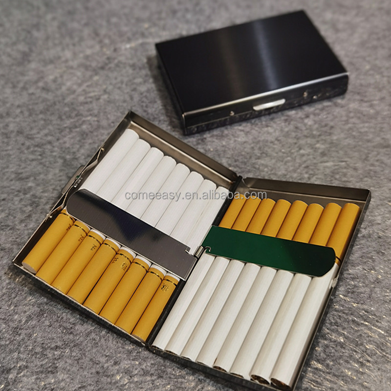 cigarette case for men XB Black Color Cigarette Case for Men Portable for Thick Thin Cigarettes  Box Metal Protective Case| Alibaba.com