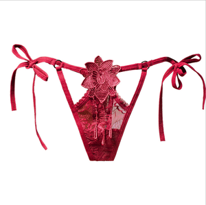 Intimo Femminile <span class=keywords><strong>Sexy</strong></span> con Fiori e Nappine, <span class=keywords><strong>Perizoma</strong></span> da <span class=keywords><strong>Donna</strong></span> - Product Image 1