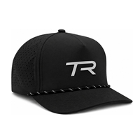 Casquette Snapback 5 Panneaux Respirante et Résistante à l'Eau avec Cordon, Chapeaux de Golf Imperméables Haute Performance pour Commandes en Gros avec Logo Personnalisé