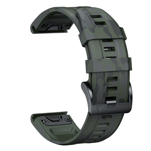 26mm 부드러운 실리콘 방수 스포츠 <span class=keywords><strong>Garmin</strong></span> <span class=keywords><strong>Fenix</strong></span> 7 6 5 22mm 위장 시계 손목 스트랩 용 퀵 이지 핏 시계 밴드 - Product Image 5