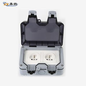 เต้ารับกันน้ำกลางแจ้ง Jiayang 2 ช่อง IP66 16A 230V สำหรับห้องน้ำและใช้งานภายนอกอาคาร - Product Image 3