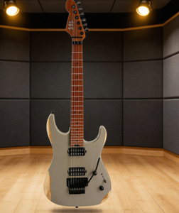 Guitarra eléctrica de 22 trastes jumbo de níquel-plata, cuerpo de aliso macizo, mástil de arce tostado, trémolo Floyd Rose Coil Tap - Product Image 1