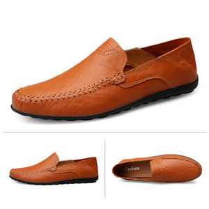 أحذية مشي كاجوال مصنوعة يدويًا إيطالية للرجال ناعمة من الجلد الأصلي - Product Image 2